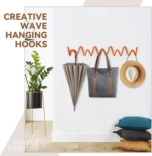 Miniatura 7 de Perchero de Pared con Montaje en Pared, Ganchos de Pared Creativos con Capacidad de 20KG, Fácil Instalación, Ganchos Multiusos para Abrigo, Negro