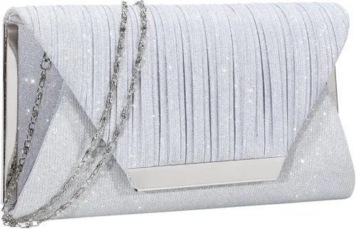 Miniatura 9 de AO ALI VICTORY Bolsos de mano con purpurina para mujer, bolsos de noche, embragues con solapa, sobre bolsos, bolsos grandes para bodas, fiestas