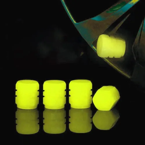Miniatura 7 de 4 PIEZAS, 8 PIEZAS Tapas Universales Fluorescentes para Válvulas de Neumáticos, Tapas Luminosas para Válvulas de Aire de Neumáticos de Coche