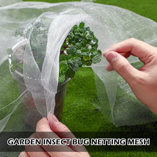 Miniatura 3 de Hoolerry Mosquitera ultra fina para jardín, cubiertas grandes para plantas, pájaros, blanco, malla de polietileno para proteger verduras, frutas