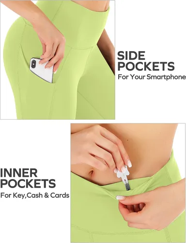 Miniatura 37 de Ewedoos - Leggings con bolsillos para mujer, de talle alto, pantalones de yoga, pantalones de entrenamiento, con levantamiento de glúteos
