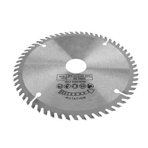 Miniatura 6 de Hoja de sierra circular de 6 pulgadas 60 dientes para corte de madera, madera contrachapada de madera contrachapada, acabado de madera