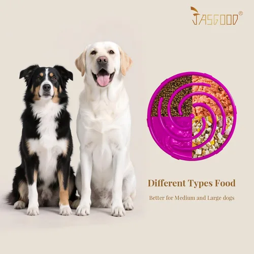 Miniatura 4 de JASGOOD Cuenco de Alimentación Lenta para Perros Grandes y Medianos, Cuencos de Alimentación Lenta Anti-Engullimiento para Mascotas que Previenen