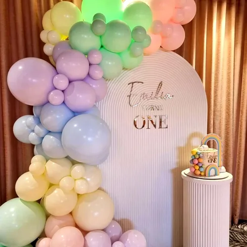 Miniatura 5 de Globos pastel, 12 pulgadas, 35 globos, látex rosa claro, azul, amarillo, blanco, multicolor, niños, graduación, Pascua, boda, fiesta arcoíris