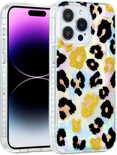 Miniatura 45 de SCORPIFY Funda para iPhone 15 Pro Max con diseño floral de Nemophila azul, bonita funda transparente para teléfono para mujeres y niñas