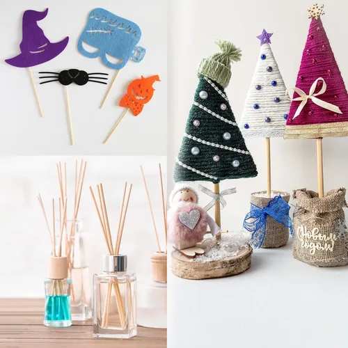 Miniatura 6 de Varillas de madera, 100 varillas redondas de madera de 1/8, 3/16, 1/4, 5/16, 3/8 x 6 pulgadas, varios tamaños, para manualidades, decoración
