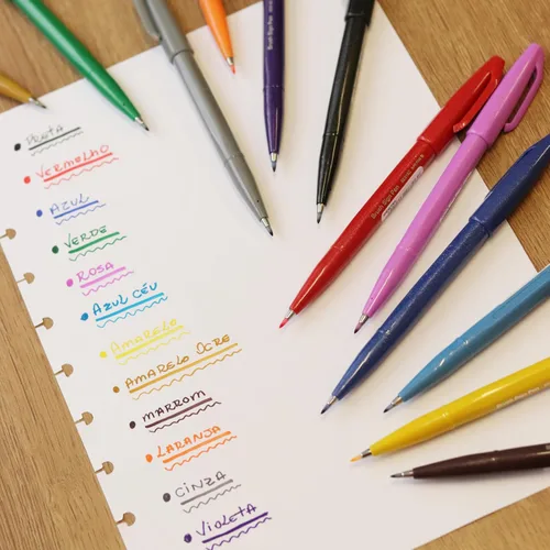 Miniatura 6 de Pentel Pluma con signo de pincel azul/violeta