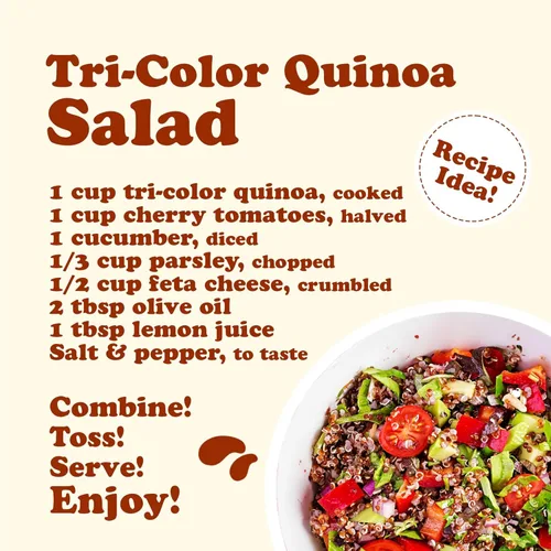 Miniatura 7 de Food to Live Grano de quinua tricolor, 6 libras, mezcla de semillas enteras blancas, negras y rojas. Prelavado y listo para cocinar. Un