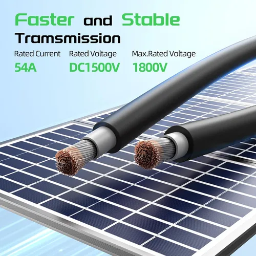 Miniatura 4 de Cable de Panel Solar Bateria Power 100 pies, Cable de Extensión Solar de 10 AWG (6 mm²), Cable de Cobre Estañado para Exterior, Automotriz, RV, Negro