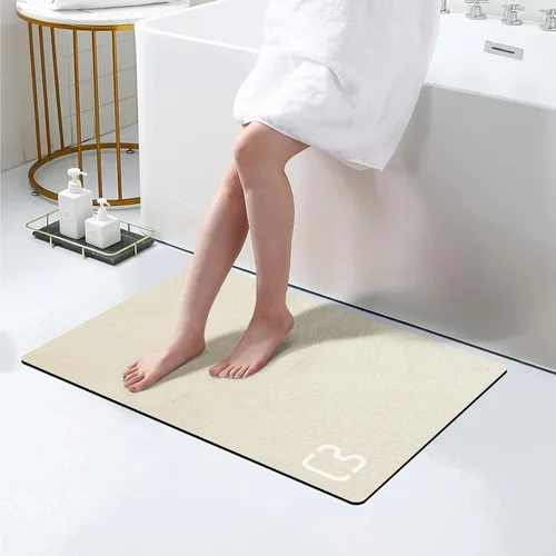 Miniatura 17 de RUERYA Tierra de Diatomeas Alfombras de Baño 23.6 x 15.7 pulgadas, Secado Rápido Súper Absorbente Base de Goma Antideslizante Alfombra de Baño