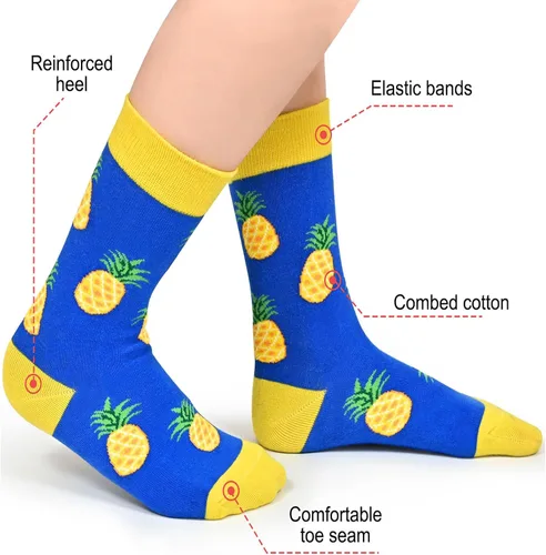 Miniatura 3 de Calcetines para niños y niñas, paquete de 4 a 6 unidades + caja de regalo, novedosos calcetines de pantorrilla coloridos para niños de 2 a 12 años