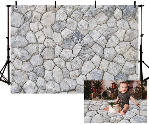 MEHOFOND Fondo de fotografía de pared de piedra de ladrillo de 7 x 5 pies, decoración del hogar, fiesta, sesión de fotos, decoración de fiesta de