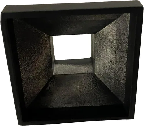 Miniatura 6 de Base plana para balaustrés delgada - para balaustres cuadrados de hierro de 1/2 pulgada - Juego de 10 (Negro satinado) - DH-SS2