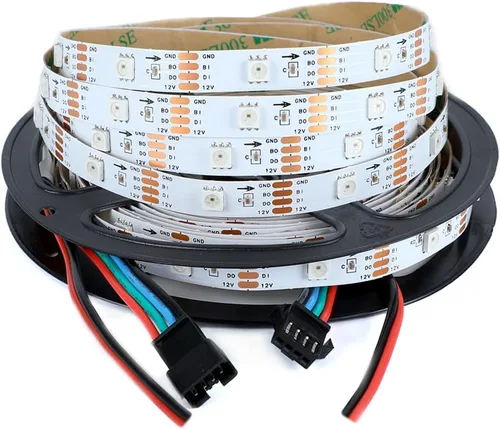 Miniatura 15 de WS2812B - Tira de LED de 12 V WS2815 (WS2812B actualizado) con luz direccionable individualmente, tira de LED programable con conectores JST-SM de 4