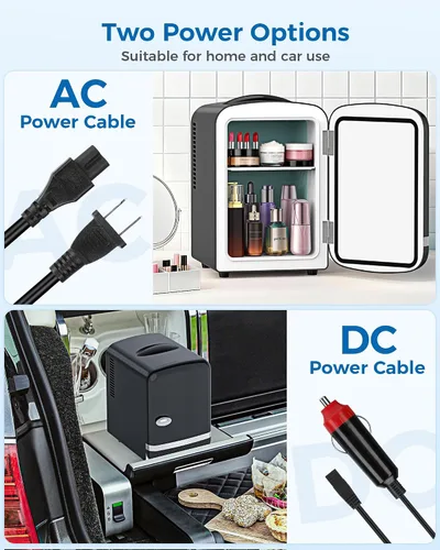 Miniatura 3 de Electactic Mini refrigerador para el cuidado de la piel, 4L/6 latas, refrigerador portátil compacto para cosméticos, refrigerador de escritorio