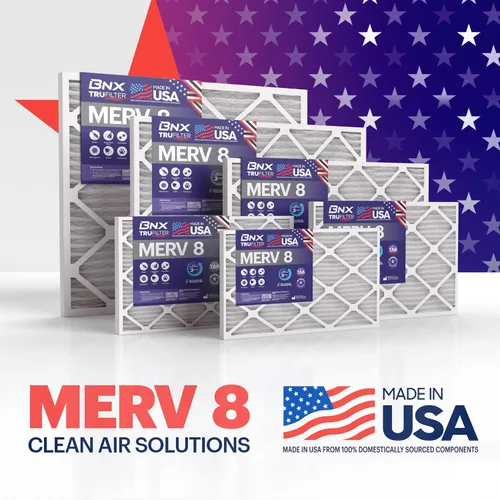 Miniatura 8 de BNX TruFilter - Filtro de aire MERV 8 de 16 x 25 x 1 pulgadas (paquete de 12) – Fabricado en Estados Unidos – Protección contra el polvo
