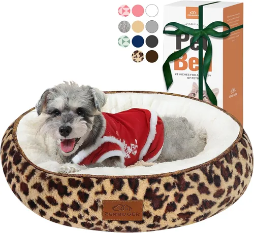 Miniatura 13 de Zerbuger Camas lavables de 20 pulgadas para gatos de interior, cama redonda en forma de dona para mascotas, para gatos, perros pequeños, cachorros
