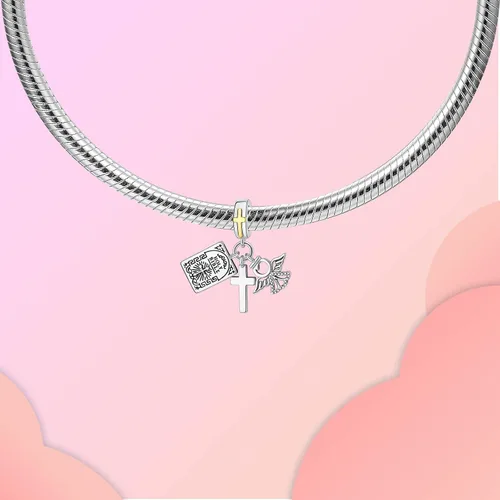 Miniatura 2 de LUXILLA Love You Best Friend Grandma Wife - Dije de corazón de plata de ley 925 para pulseras, collar, día de San Valentín, día de la madre, regalo