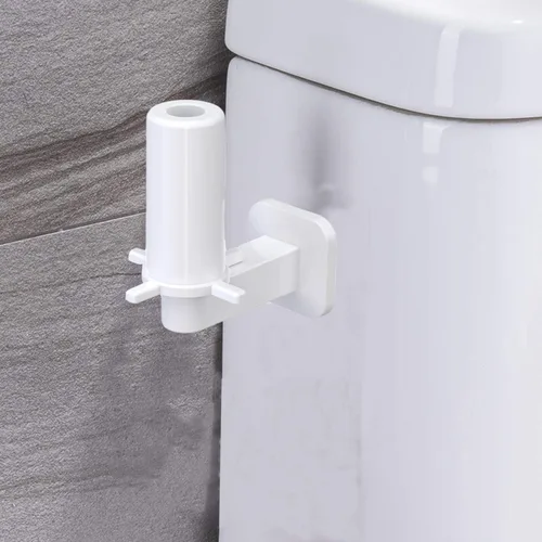 Miniatura 3 de Soporte de papel higiénico autoadhesivo, soporte para toallas de papel, soporte para papel higiénico de baño, fácil instalación, sin taladrar Blanco
