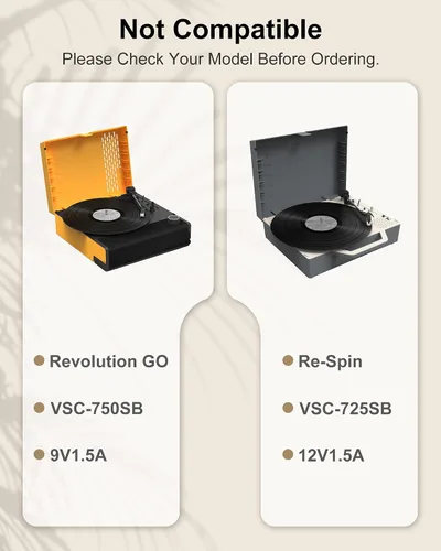 Miniatura 4 de VHBW Adaptador de 5 V CA/CC para Victrola Journey Reproductor de discos portátil de maleta VSC-550BT - Compatible con FJ-SW0501500DU - Pieza