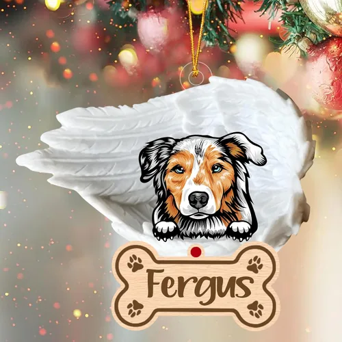 Miniatura 8 de Adorno de perro afgano de 1 ángel, adorno acrílico 2D personalizado conmemorativo para perros, regalo por pérdida de mascotas, regalo