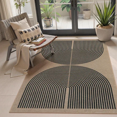 Miniatura 66 de Alfombra Moderna de Yute Fácil de Limpiar Arcoíris Lahome, 2x6 Alfombra de Pasillo Lavable para Cocina, Alfombras de Pasillo para Pasillos, Alfombra