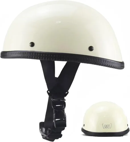 Miniatura 9 de Casco de motocicleta de media cara, casco con cara abierta retro aprobado por DOT para adultos hombres y mujeres, casco para adultos, casco de media