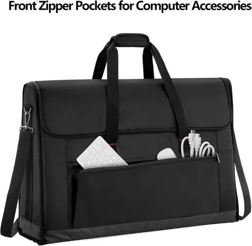 Miniatura 3 de Trunab Estuche de transporte para monitor de 24 a 27 pulgadas, bolsa de viaje acolchada con capacidad para hasta 2 pantallas LCD/televisores,