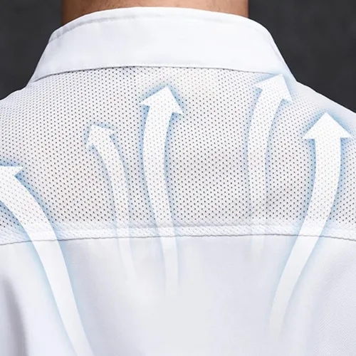 Miniatura 5 de Unisex Short Sleeve Chef Coat Kitchen Chef Uniform with Pocket Shirt Chef Jacket Food Restaurant Work Clothes