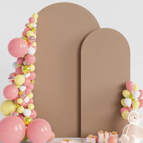 Miniatura 32 de Wokceer Cubierta de Fondo para Arco de Boda 7.2 Pies, Cubiertas Ajustadas de Spandex para Soporte de Arco de Boda de 6 Pies, Juego de 2 Cubiertas