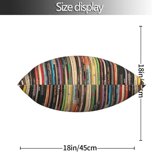 Miniatura 3 de Funda de almohada cuadrada clásica de discos de rock alternativo, funda de almohada decorativa con funda de cojín para coche, sofá, silla, cama