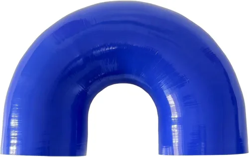 Miniatura 12 de Manguera de acoplamiento de silicona con forma de curva en U de 180 grados, 1.75 pulgadas de diámetro interior (45mm), tubo de codo de silicona Negro