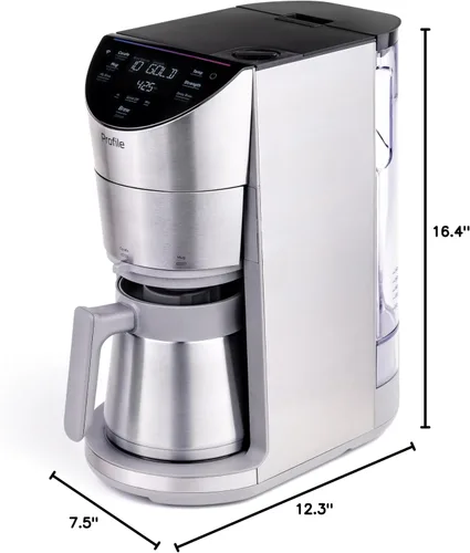 Miniatura 13 de GE Profile Smart Grind & Brew - Cafetera con Servicio Individual sin Cápsulas, Depósito de Agua de 90 oz, Jarra Térmica de 10 Tazas, Control de Voz