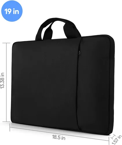 Miniatura 2 de EVICIV Funda para portátil de 19 pulgadas, bolsos de mano protectores 360°, funda para computadora portátil con bolsillo y cremallera para monitor