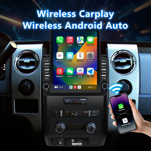 Miniatura 2 de Reemplazo estéreo de radio de coche Android 13 compatible con Ford F150 2009 2010 2011 2012 actualización manual de CA, CarPlay inalámbrico