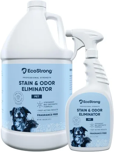 Miniatura 17 de Eco Strong Removedor de Manchas y Olores de Mascotas - Limpiador Enzimático de Orina de Gato, Destructor de Orina para Perros, Limpiador Enzimático