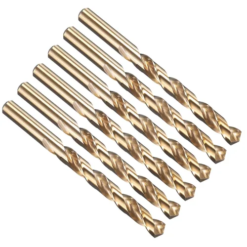 Miniatura 306 de PATIKIL Broca Jobber de 0.039 in, vástago recto M35 cobalto 5% acero de alta velocidad 135° acabado dorado para metal duro de acero inoxidable - 2