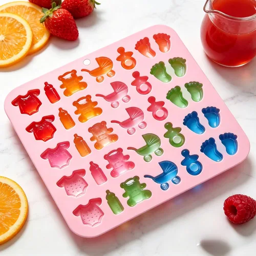 Miniatura 5 de Lindo molde de silicona para pastel de fondant, moldes para pies de bebé, mameluco para bebé, molde para chupete, molde de silicona para dulces