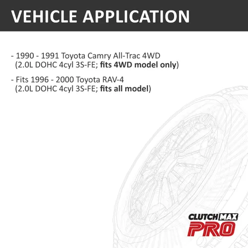 Miniatura 2 de PRO - Kit de embrague OEM resistente con volante compatible con Toyota Camry All-Trac 4WD 1996-2000 RAV-4 2.0L 3S-FE (CP16168HDFW-CK)