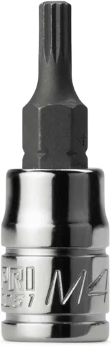 Capri Tools 30051 XZN Dado de Punta Cuadrada Triple de 4mm con Impulsor de 1/4 Pulgada