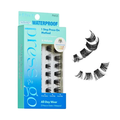 Miniatura 26 de i-ENVY - Pestañas autoadhesivas Press&Go, no necesitan pegamento, pestañas postizas de fácil aplicación, pestañas a presión de 1 paso, sin daños ni