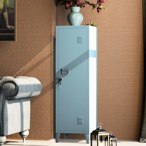 Miniatura 5 de MIOCASA Armario de Metal Gabinete de Oficina para el Hogar Armarios de Almacenamiento con Puertas y Estantes Archivador con Cerradura Organizador