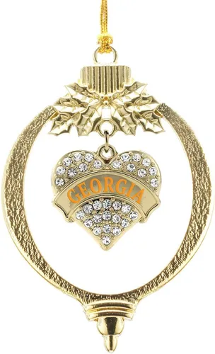 Miniatura 34 de Inspired Silver - Twin #1 - Adorno de Navidad dorado - Adorno de árbol de Navidad con dije de corazón con circonita cúbica - Decoración colgante