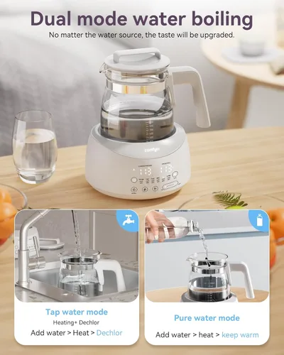 Miniatura 9 de Calentador de biberones Comfyer, calentador de biberones para bebé con luz nocturna y ventilador de enfriamiento más rápido, calentador de agua
