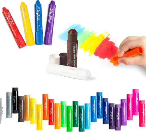 Miniatura 9 de MayMoi Varillas de pintura al temple - 30 colores brillantes, secado rápido, fáciles de colorear y lavables para adolescentes y estudiantes
