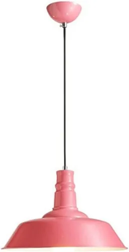 Miniatura 10 de Lámpara colgante industrial retro con tapa de olla, lámpara colgante de techo ajustable para cocina, isla de comedor, mesa, bar, arte colorido, Negro