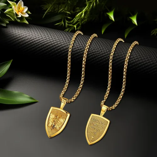 Miniatura 106 de Eusense Saint Necklace Sterling Silver 925 Protection Jewelry for Men Women Patron St Medals Amulet Pendant