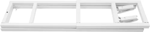 Miniatura 9 de DYNAMI Soporte de telón de fondo cuadrado blanco para bodas, soporte de arco de metal con base plegable, altura ajustable (1-2m) Soporte rectangular