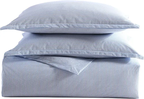 Miniatura 10 de Poppy & Fritz - Juego de funda de edredón tamaño King, ropa de cama reversible de algodón con fundas a juego, decoración casual del hogar