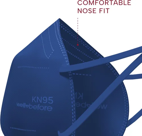 Miniatura 5 de Well Before KN95 - Paquete de 10 mascarillas desechables Mascarilla envuelta individualmente con lazo ajustable para las orejas